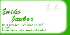 eniko jambor business card